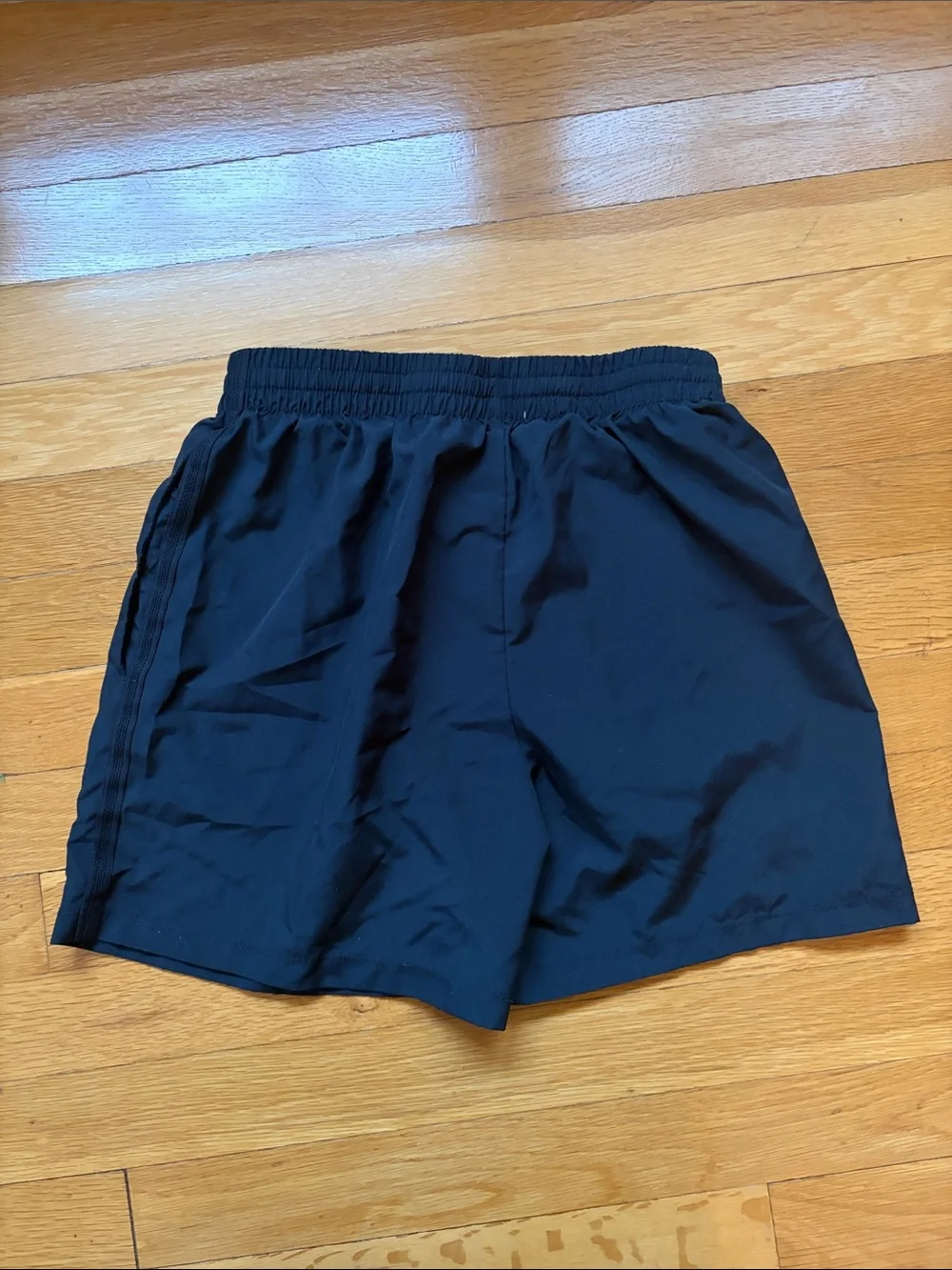 Nike Boys Dry Fit Black Athletic Shorts with Small White Swoosh